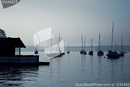 Image of boats early morning mood