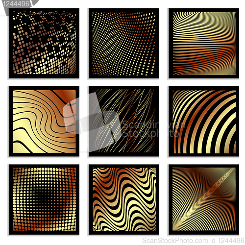 Image of Golden warp textures