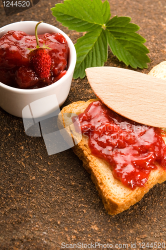 Image of Wild strawberry jam with toast