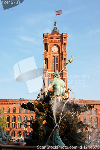 Image of Rathaus and Neptune Fountain in Berlin