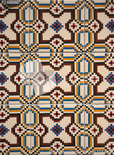 Image of Traditional Portuguese glazed tiles