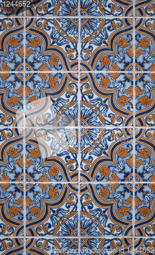 Image of Portuguese glazed tiles. 