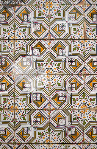 Image of Portuguese glazed tiles. 