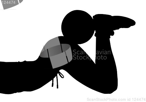 Image of Abstract soccer conceptual female silhouette