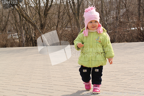Image of little girl walks