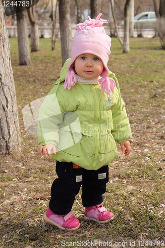 Image of little girl walks