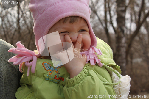 Image of little girl walks