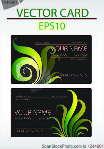 Image of Vector abstract business card with place for your text