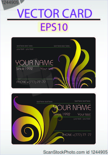 Image of Vector abstract business card with place for your text