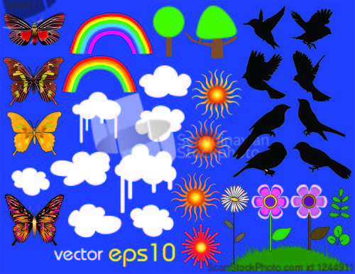 Image of Vector summer set