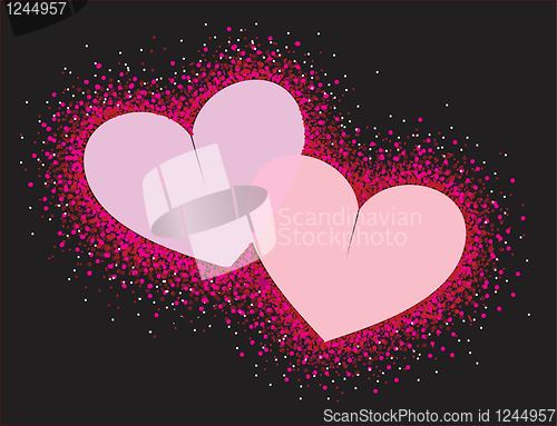 Image of Abstract hearts. Vector illustration