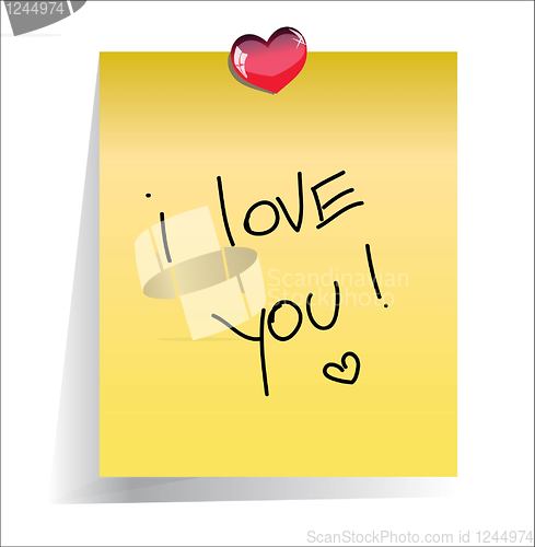 Image of love you paper note