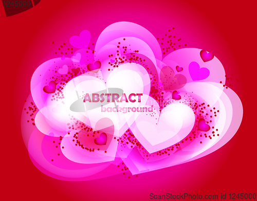 Image of Abstract hearts. Vector illustration