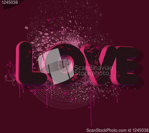 Image of love text