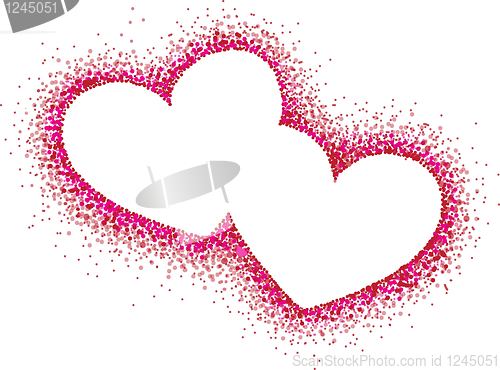 Image of Abstract hearts. Vector illustration