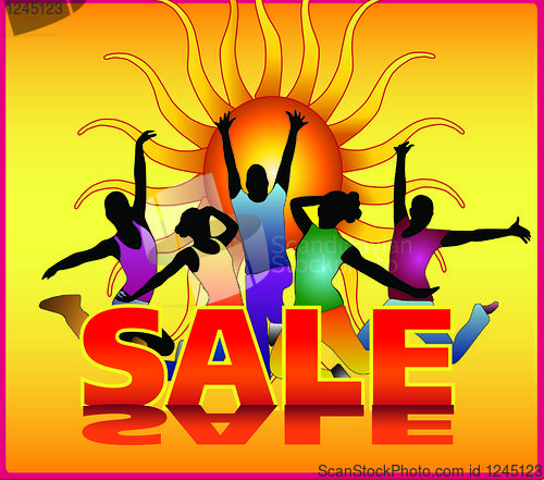 Image of Vector summer sale poster