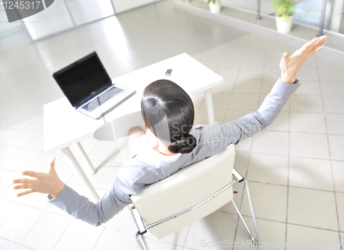 Image of Happy businesswoman   
