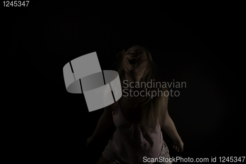 Image of young girl shouting