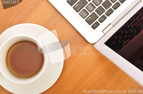 Image of Laptop and Coffee     