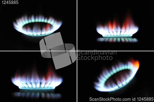 Image of gas stove flame          