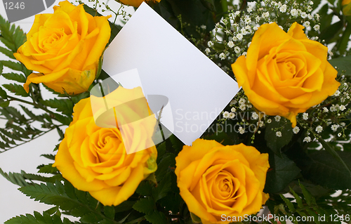 Image of Yellow roses and card 4