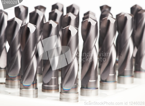 Image of heap of finished metal drills