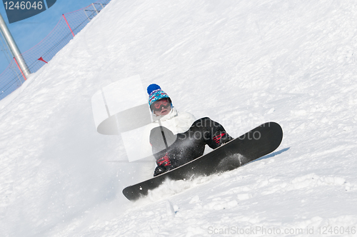 Image of extreme sport snowboard