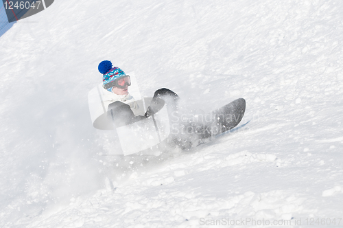 Image of extreme sport snowboard