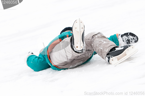 Image of winter sport skating injury