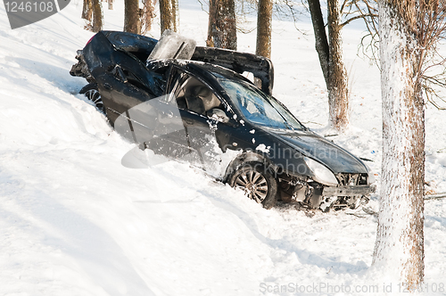 Image of winter car crash accident