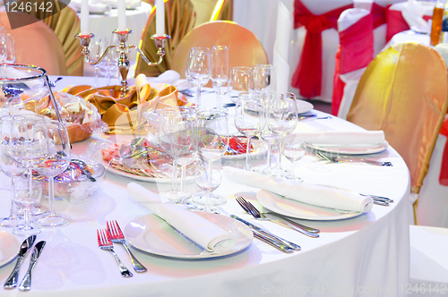 Image of catering service table decoration