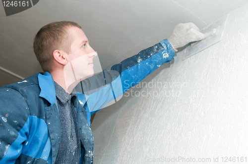 Image of Plasterer at work