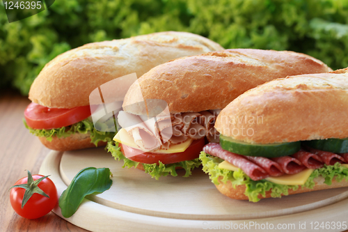 Image of Three Sandwiches