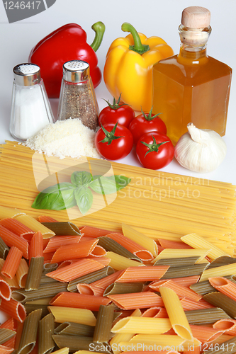 Image of Ingredients for a pasta meal