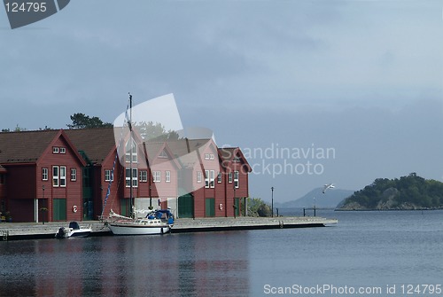 Image of Sailboat moored at the quay