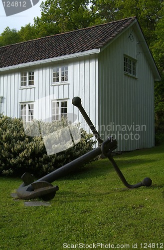 Image of Detail of old, wooden house