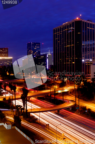 Image of Timelapse Image of Los Angeles freeways at sunset