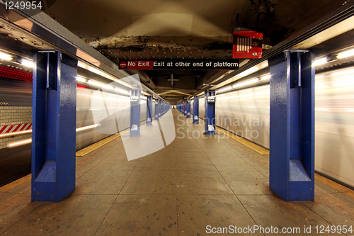 Image of Long Exposure in a New York City Subway