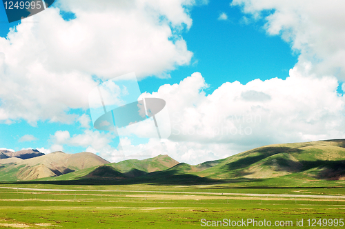 Image of Landscape of mountains and skies