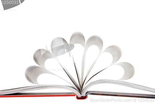 Image of book pages folded into a flower shape