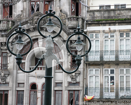 Image of Portugal. Porto city. Ancient lantern