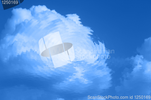Image of abstract background - reflection of clouds
