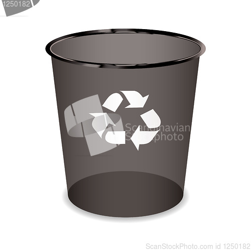 Image of Black recycle can