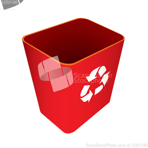 Image of Recycle waste red can