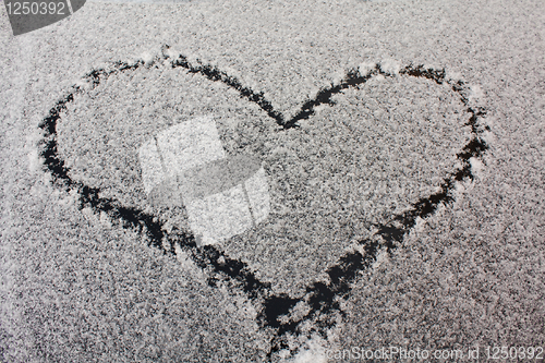 Image of Heart  snow