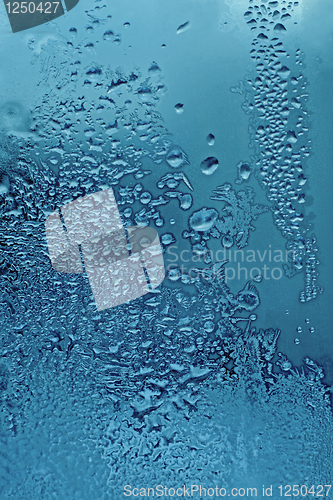 Image of water drops and frost texture