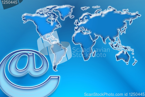 Image of Web and World Map