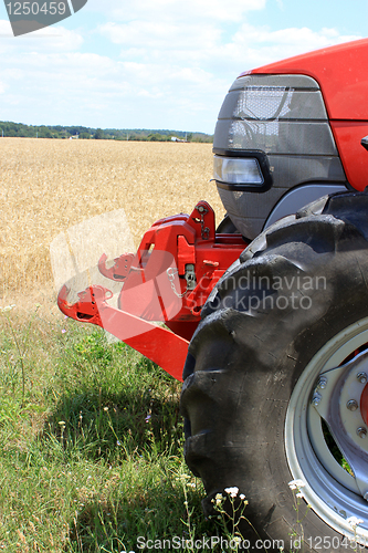 Image of in front of a tractor