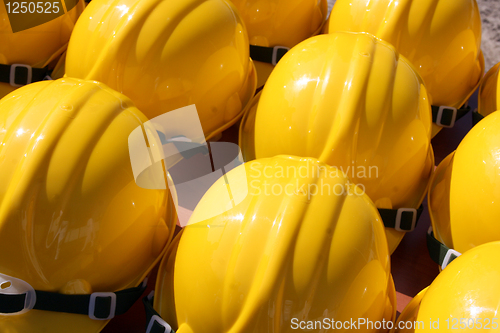 Image of Bunch of helmets