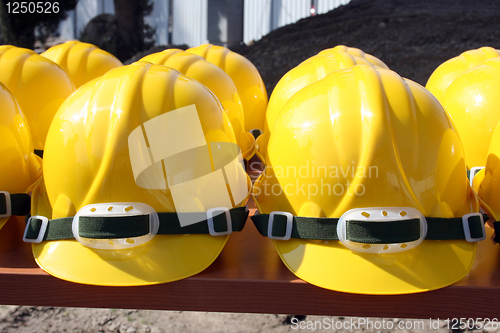 Image of Bunch of helmets